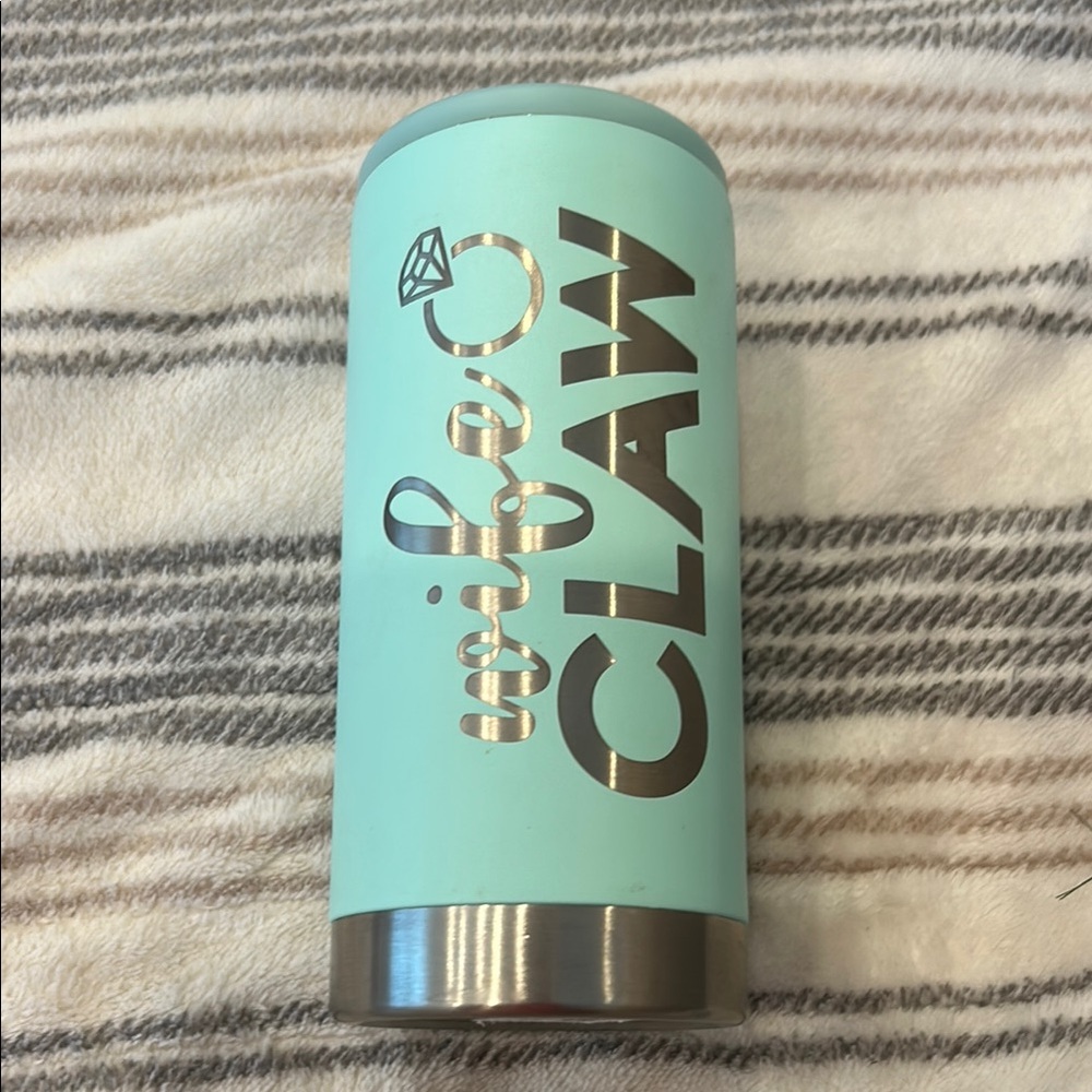 Mint Green Slim Koozie with Wife Claw Text